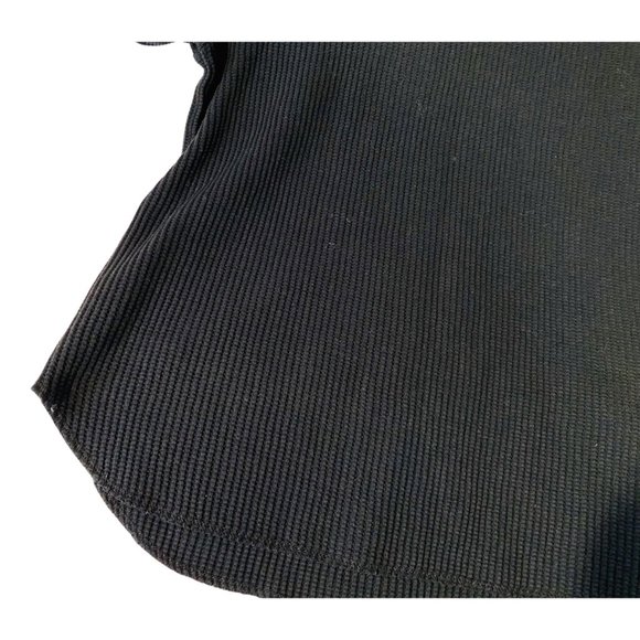 UNIQLO Waffle Knit Short Sleeve T-Shirt Sz. S | Womens Top, Crewneck, Dark Blue - Picture 5 of 5